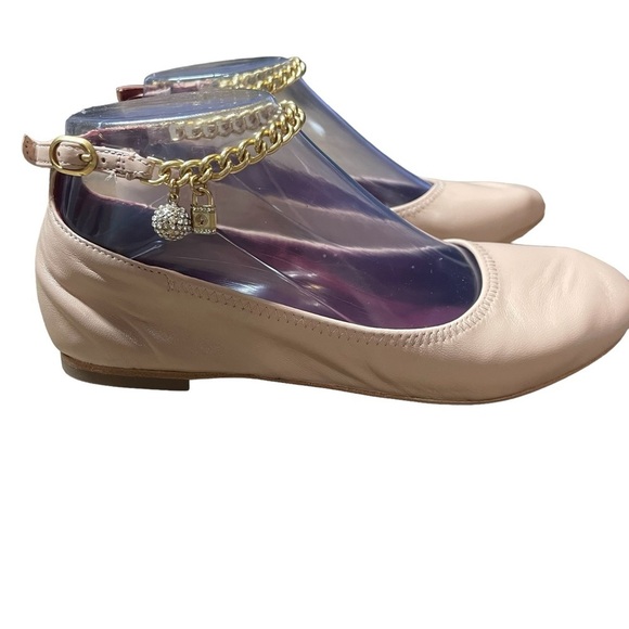 kate spade Shoes - Kate Spade Crush Leather Ballet Flats with Ankle Chain Milk Tea NEW Size 5.5